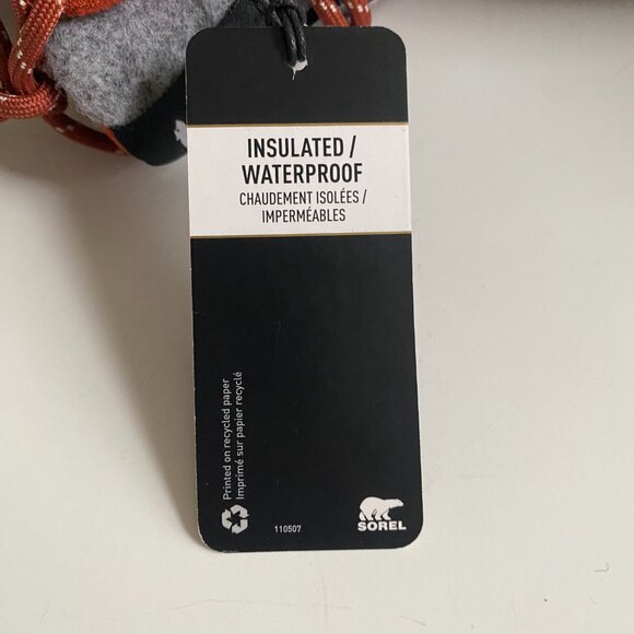 NWT Sorel Kinetic Breakthru Caribou Warp Red Chalk Women Leather Sneakers Sz 7.5 - Picture 16 of 16